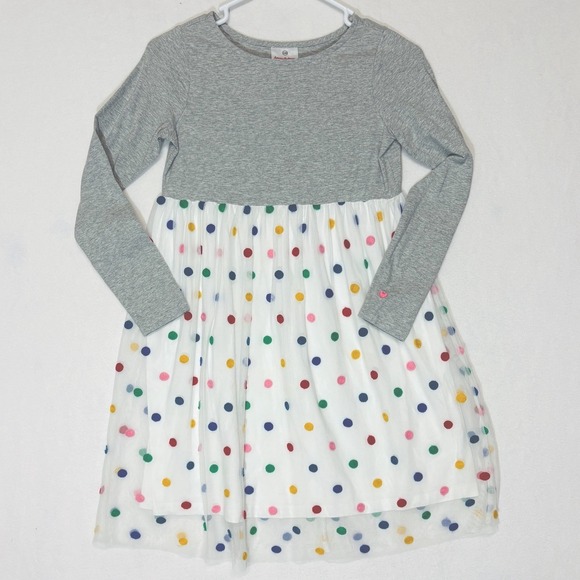 Hanna Andersson Sprinkle Dress Girls 10 US 140 Long Sleeve Tulle‎ Colorful Party - Picture 1 of 13